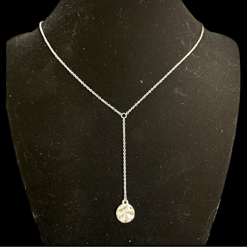 Silver Y Drop Elegant necklace